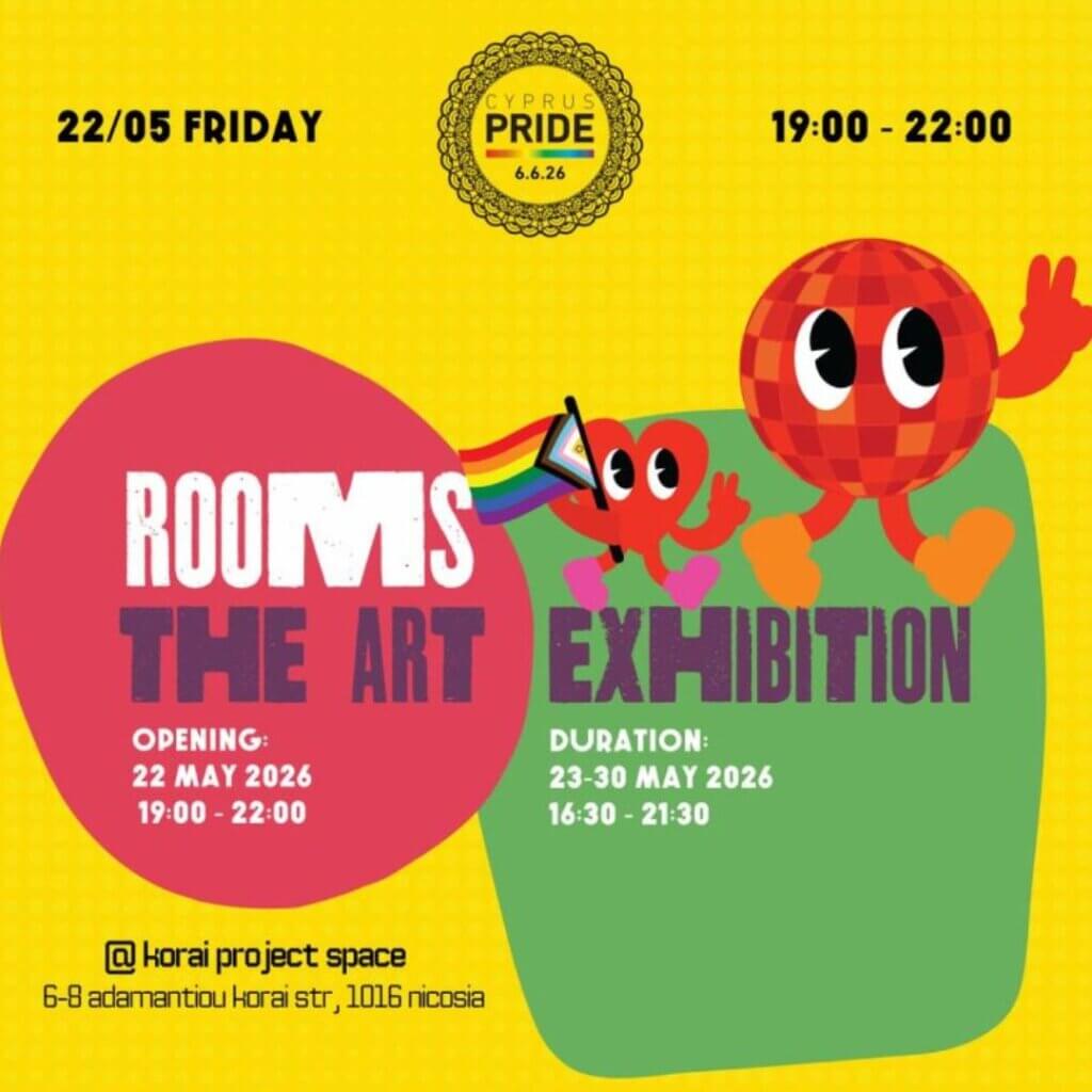 Rainbow Rhythms Art Exhibition — "ROOMS: Points in Cypriot Queer Art History"